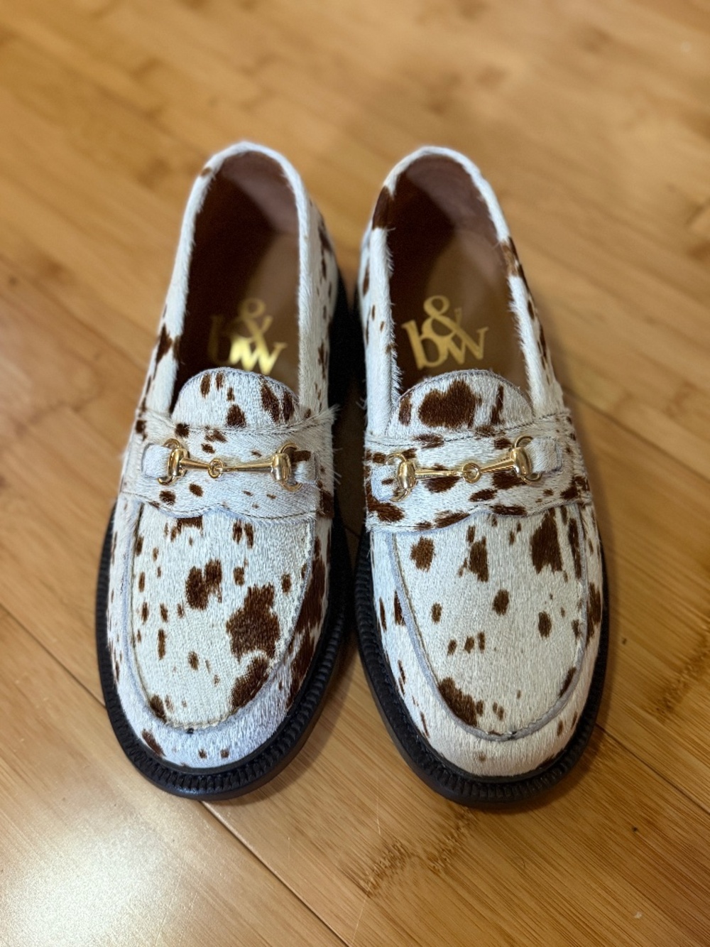 Blackstock & Weber Cow Print Loafer